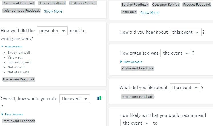 SurveyMonkey Question Bank