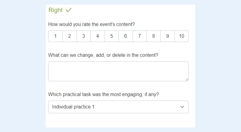 How to improve event evaluation form