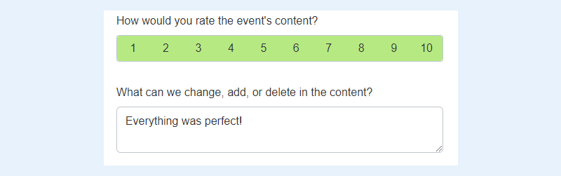 How to improve event evaluation form