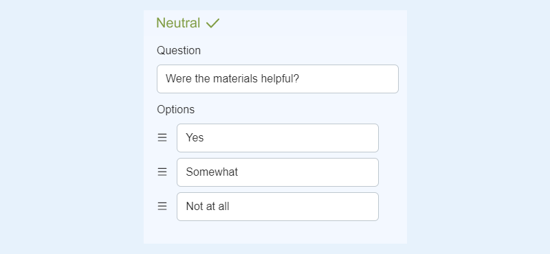 Double-barreled question - corrected