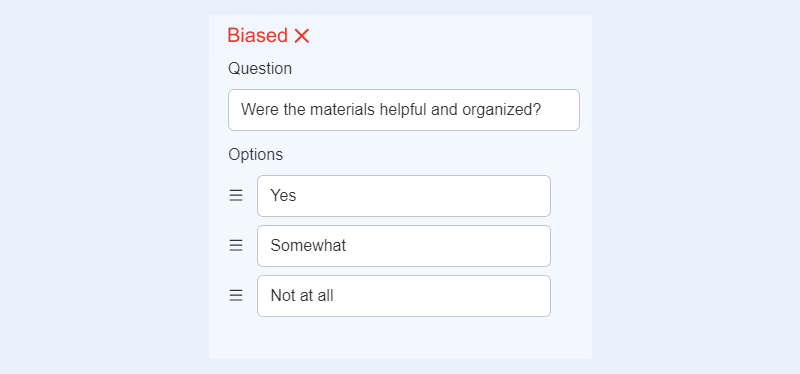 Biased survey questions: types, examples, and ways to avoid them