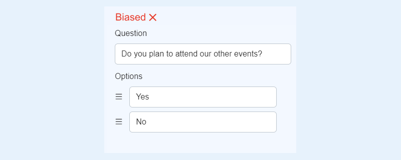Biased survey questions: types, examples, and ways to avoid them