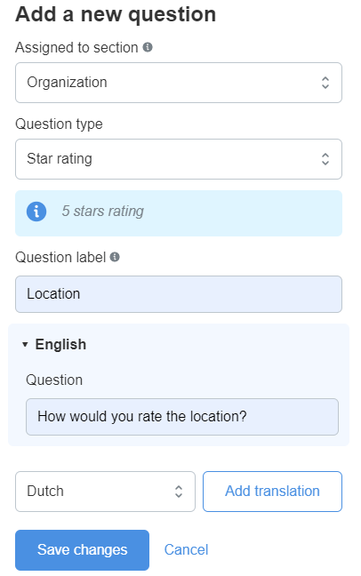 Evaluation form builder