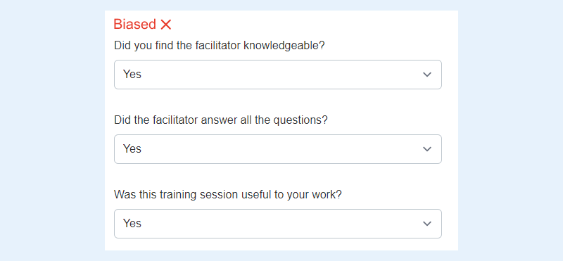 Biased survey questions: types, examples, and ways to avoid them