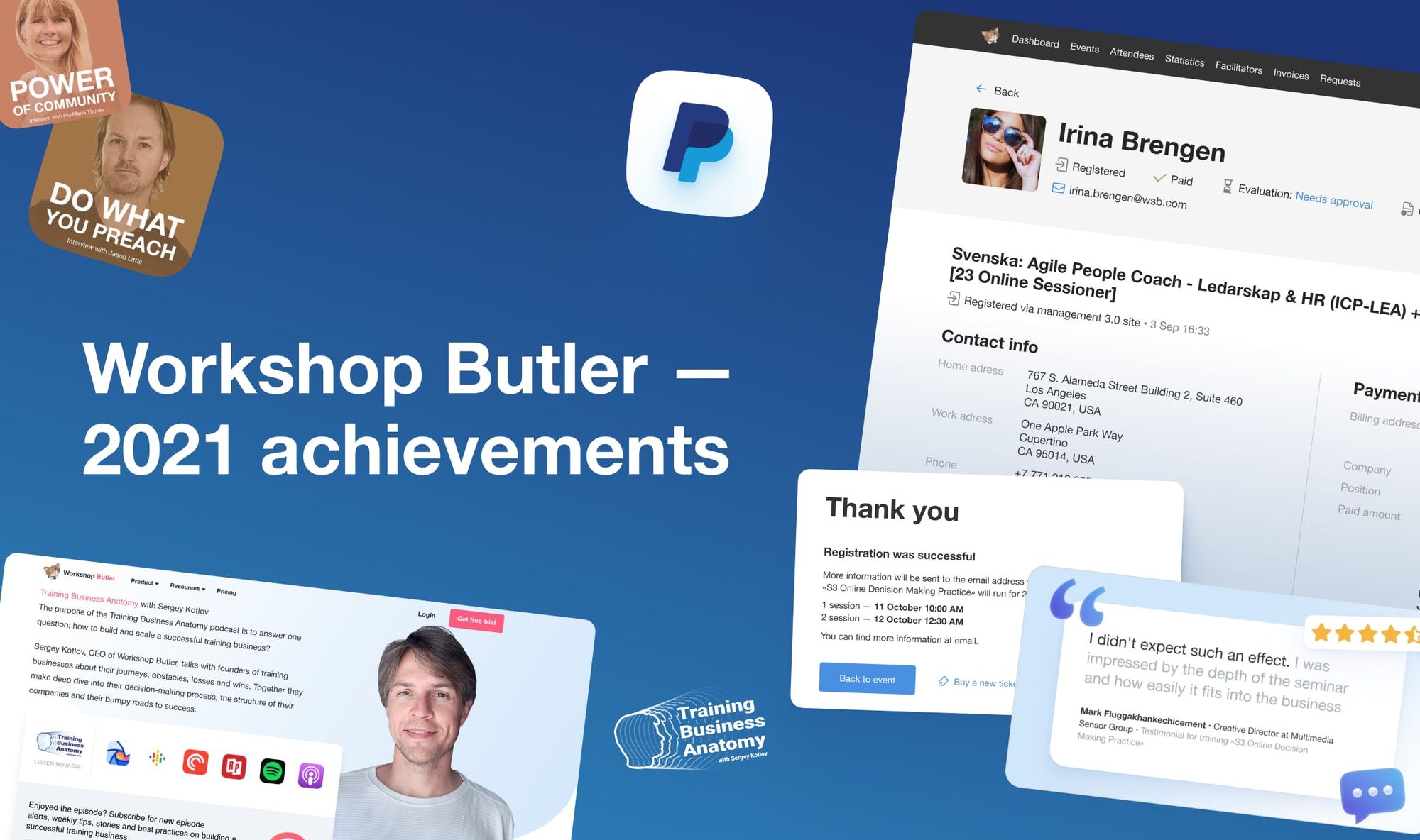 Workshop Butler - 2021 achievements