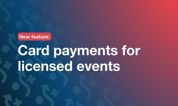 Card payments for licensed events