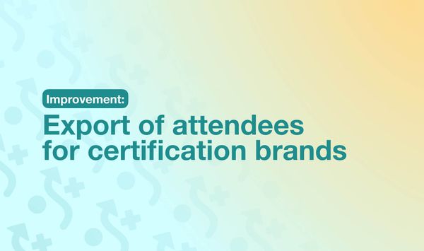 Export of attendees for certification brands